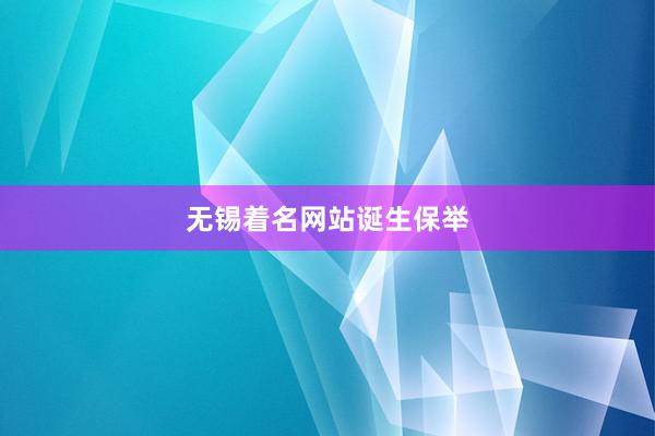无锡着名网站诞生保举